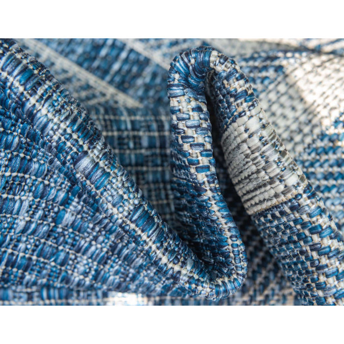 Sol 72 Outdoor™ Delmont Performance Blue Rug & Reviews Wayfair